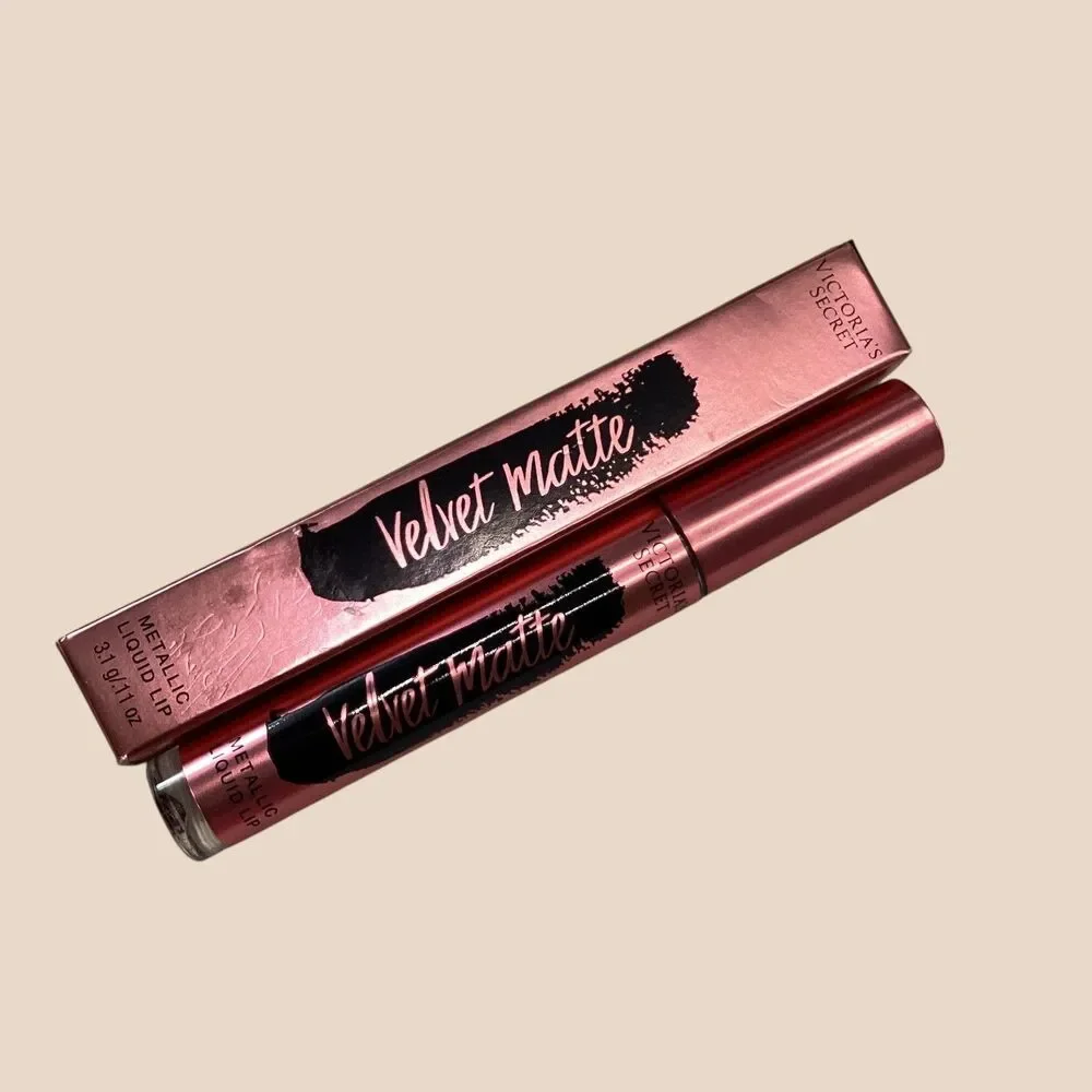 Victoria's Secret Velvet Matte Metallic Liquid Lip Spark Rose Gold Pink 0.11oz
